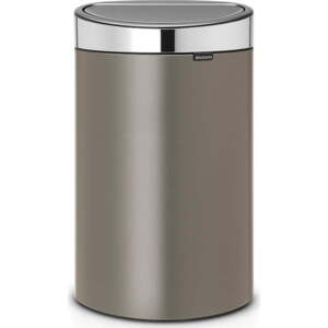 Šedý dotykový ocelový odpadkový koš 40 l Touch Bin – Brabantia