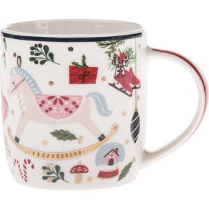 Bílý porcelánový hrnek s vánočním motivem 370 ml – Dakls