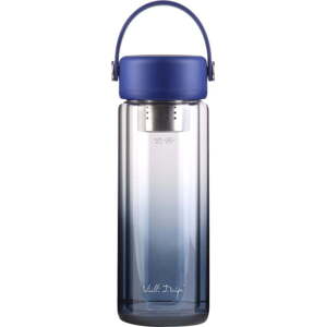 Modrá skleněná lahev 350 ml Fuori – Vialli Design