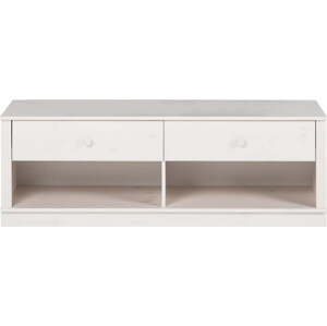 Bílý TV stolek z borovicového dřeva 137x47 cm Anita – Støraa