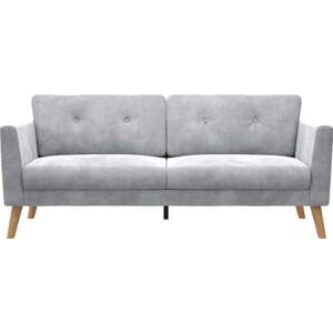 Světle šedá sametová pohovka 82 cm Gloria – CosmoLiving by Cosmopolitan