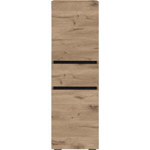 Vysoká úzká koupelnová skříňka v dekoru dubu v přírodní barvě 38x130 cm Wisla – Støraa