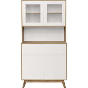 Kredenc v dekoru dubu v bílo-přírodní barvě 84x165 cm Skandi – Støraa