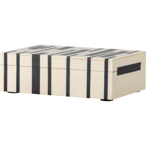 Krémový dekorativní polyresinový úložný box 20x13x6,5 cm Shika – Bloomingville