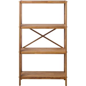 Regál z dubového dřeva v přírodní barvě 70x124 cm X-Shelf – Unique Furniture