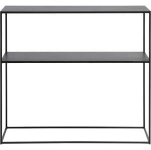 Černý kovový konzolový stolek 35x90 cm Pebble – Unique Furniture