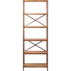 Regál z dubového dřeva v přírodní barvě 70x198 cm X-Shelf – Unique Furniture