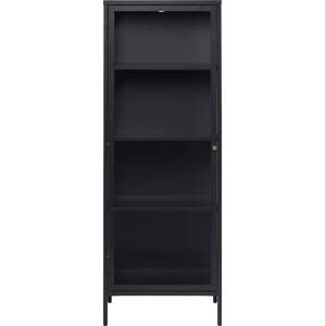 Černá kovová vitrína 58x160 cm Carmel – Unique Furniture