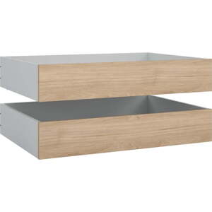 Šuplíky pod postel v přírodní barvě v sadě 2 ks 90x190/140x190 cm Naia – Tvilum