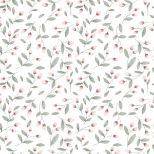 Dětská tapeta z netkané textilie 10 m x 50 cm Flower Buds – Lilipinso