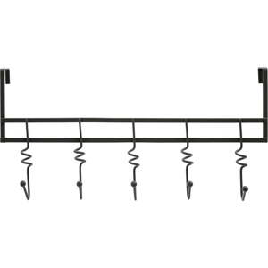 Černý kovový věšák na dveře 46 cm Jaxen – Premier Housewares