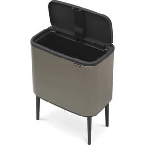 Šedý dotykový ocelový odpadkový koš 36 l Bo Touch Bin – Brabantia