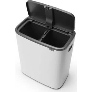 Bílý dotykový ocelový odpadkový koš na tříděný odpad 60 l Bo Touch Bin – Brabantia