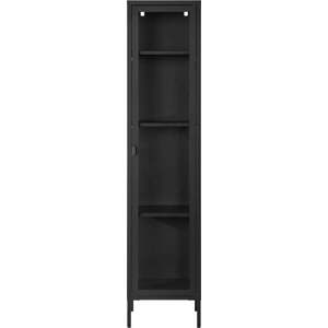 Černá kovová vitrína 40x180 cm Brisbane – House Nordic