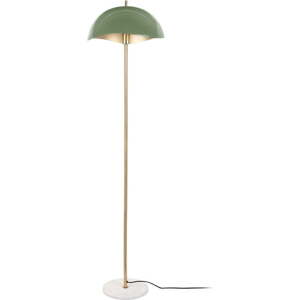 Stojací lampa s kovovým stínidlem v zelené a zlaté barvě (výška 154 cm) Waved – Leitmotiv