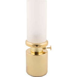 LED stmívatelná stolní lampa ve zlaté barvě s kovovým stínidlem/se skleněným stínidlem (výška 29,5 cm) Camp – Leitmotiv