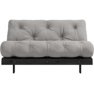 Šedá rozkládací pohovka 140 cm Roots Black Night – Karup Design