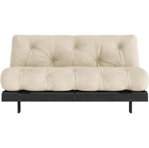 Béžová rozkládací pohovka 160 cm Roots Black Night – Karup Design