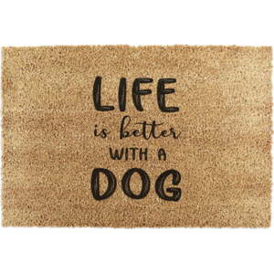 Rohožka z kokosového vlákna 60x90 cm Life Is Better With a Dog – Artsy Doormats