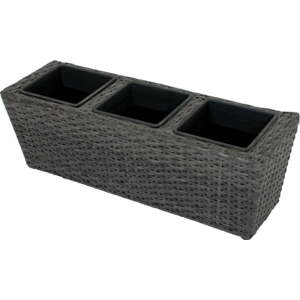 Tmavě šedý zahradní květináč ADDU Balcony Box