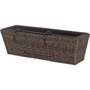 Tmavě šedý zahradní závěsný květináč ADDU Balcony Box