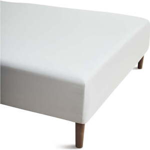 Bílé napínací prostěradlo z bavlněného perkálu 160x200 cm Percale – JUNA