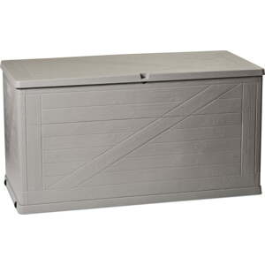Světle šedý zahradní úložný box Wood – Toomax