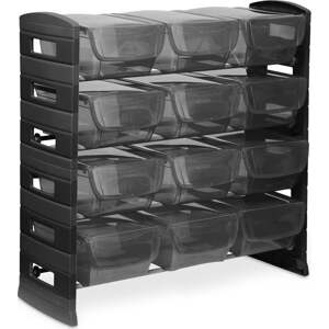 Černý plastový úložný regál 79x80 cm Utility One – Toomax