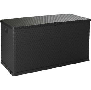 Tmavě šedý zahradní úložný box Rattan – Toomax