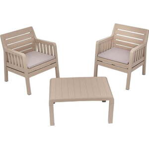 Béžový zahradní lounge set pro 2 Lara – Floriane Garden