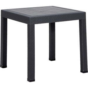Plastový zahradní jídelní stůl 80x80 cm Rattan – Floriane Garden