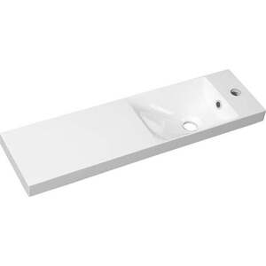 Bílé umyvadlo z litého mramoru 80x22 cm Agos – Sapho