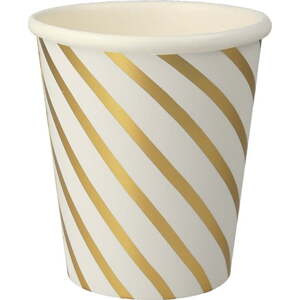 Papírové jednorázové kelímky v sadě 8 ks Gold Swirl – Meri Meri