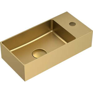 Nerezové umývátko ve zlaté barvě 36,5x18 cm Aurum – Sapho