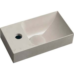 Světle šedé betonové umývátko 31x17 cm Piccolino – Sapho