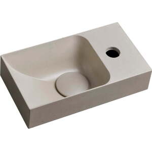 Světle šedé betonové umývátko 31x17 cm Piccolino – Sapho