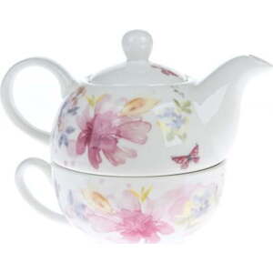 Bílá porcelánová konvice na čaj 350 ml – Dakls