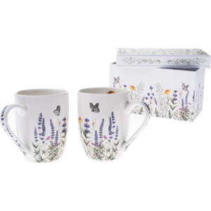Bílé porcelánové hrnky v sadě 2 ks 350 ml – Dakls
