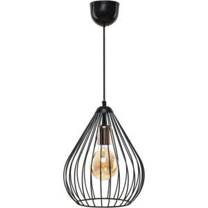 Černé závěsné svítidlo s kovovým stínidlem ø 24 cm – Opviq lights