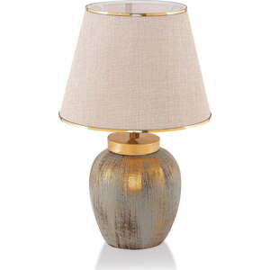 Stolní lampa v krémovo-zlaté barvě (výška 47 cm) – Opviq lights