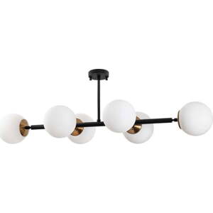 Černobílé stropní svítidlo se skleněným stínidlem 40x110 cm Fazli – Opviq lights