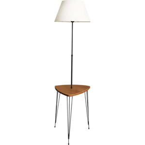 Stojací lampa v bílo-přírodní barvě s textilním stínidlem (výška 147 cm) – Opviq lights