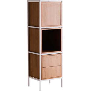 Skříňka v dekoru dubu v bílé a přírodní barvě 45x145 cm Skap – CustomForm
