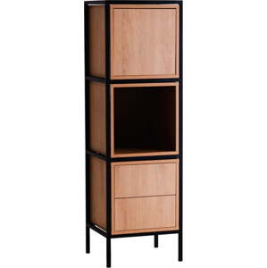 Skříňka v dekoru dubu v černé a přírodní barvě 45x145 cm Skap – CustomForm
