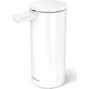 Bílý bezdotykový kovový dávkovač mýdla 414 ml – simplehuman