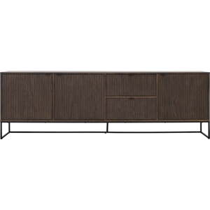 Tmavě hnědá nízká komoda v dekoru dubu 235x76 cm Bali – Tenzo