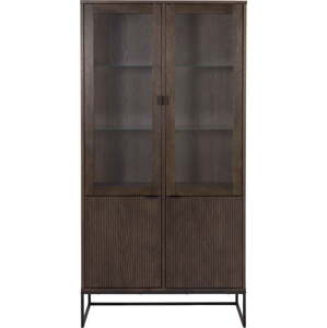 Tmavě hnědá vitrína v dekoru dubu 90x178 cm Bali – Tenzo