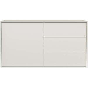 Bílá nízká závěsná komoda 113x61 cm Wall – Tenzo