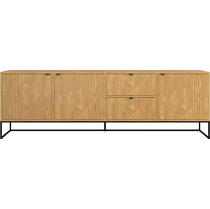 Nízká komoda v dekoru dubu v přírodní barvě 235x76 cm Bali – Tenzo