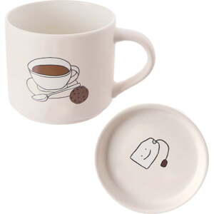 Bílý porcelánový hrnek s víčkem 4,5 l – Orion